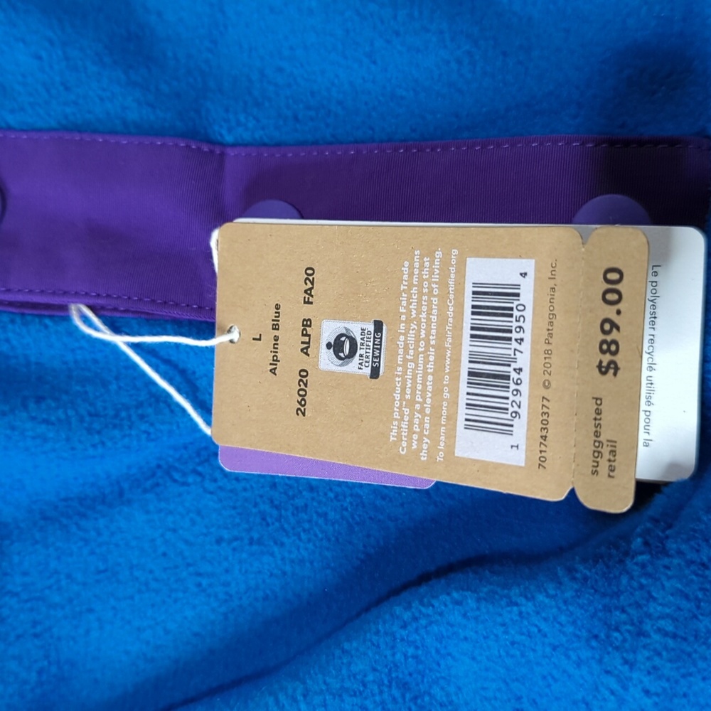 Patagonia Fleece Micro D Snap-T Pullover CORPORATE LOGO Women's Size Large - Picture 6 of 8